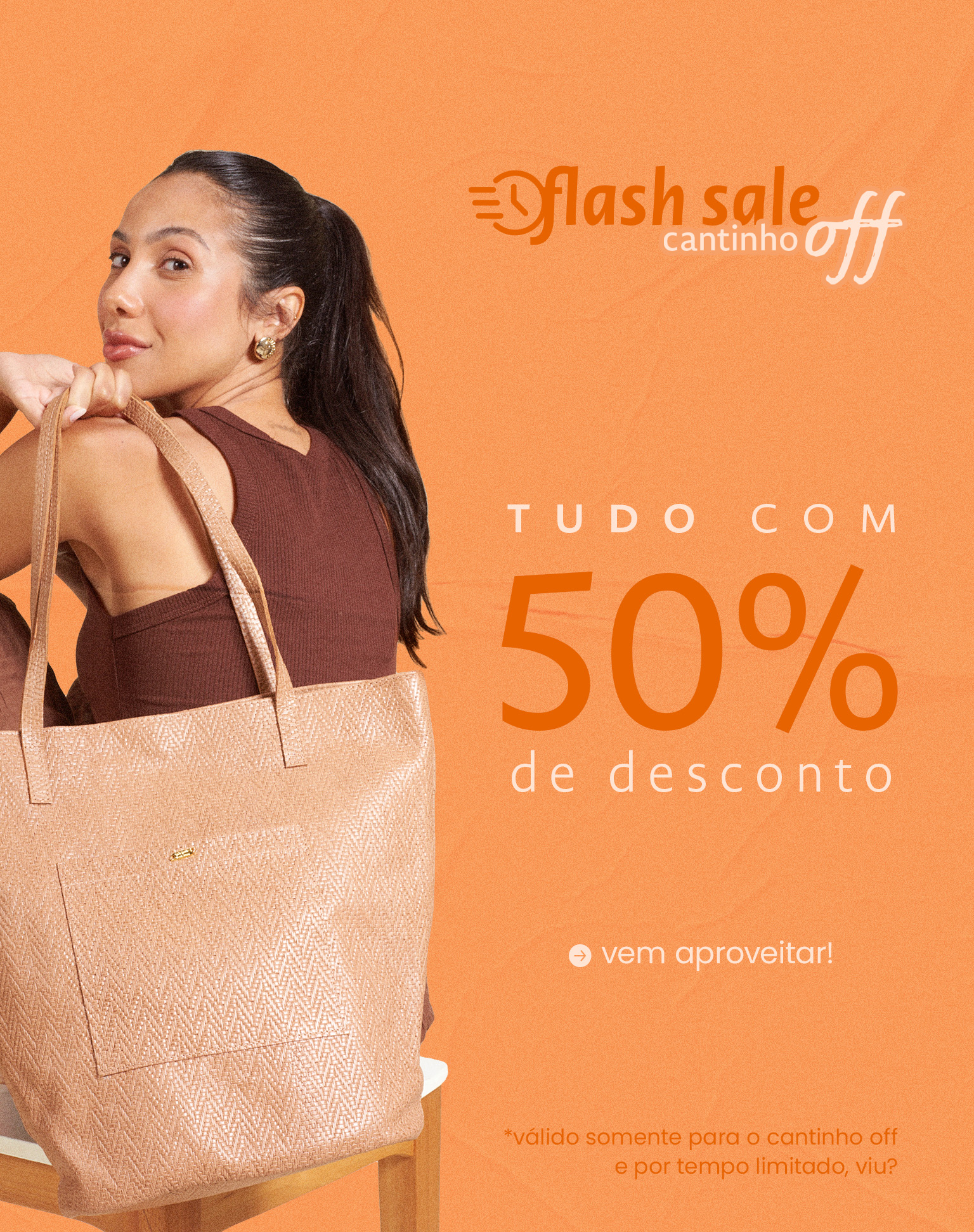 Flash sale todo OFF com 50off